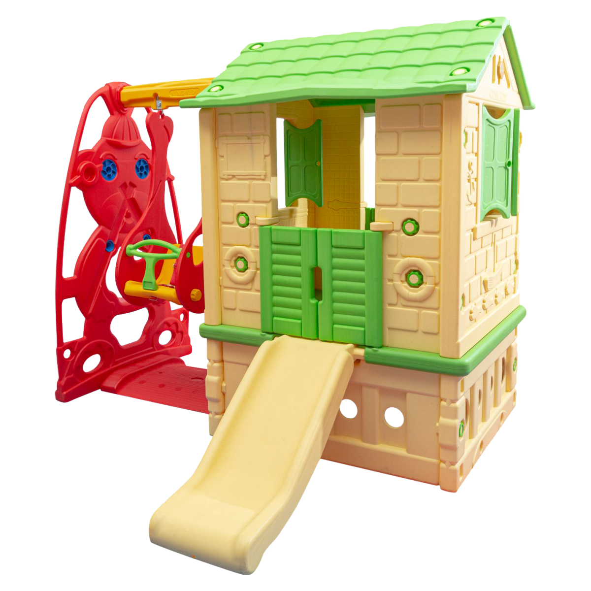 King Ev İki Kapılı Kaydıraklı Salıncaklı