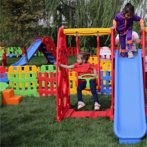 Sevimli Teddy Kaydıraklı Salıncak Set A