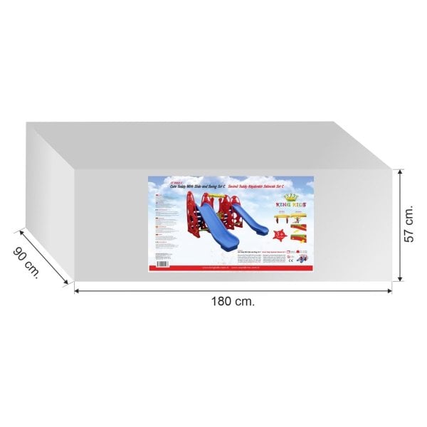 Sevimli Teddy Kaydıraklı Salıncak Set C