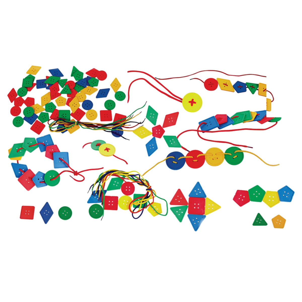 İpli Geometrik Düğmeler 96 Parça