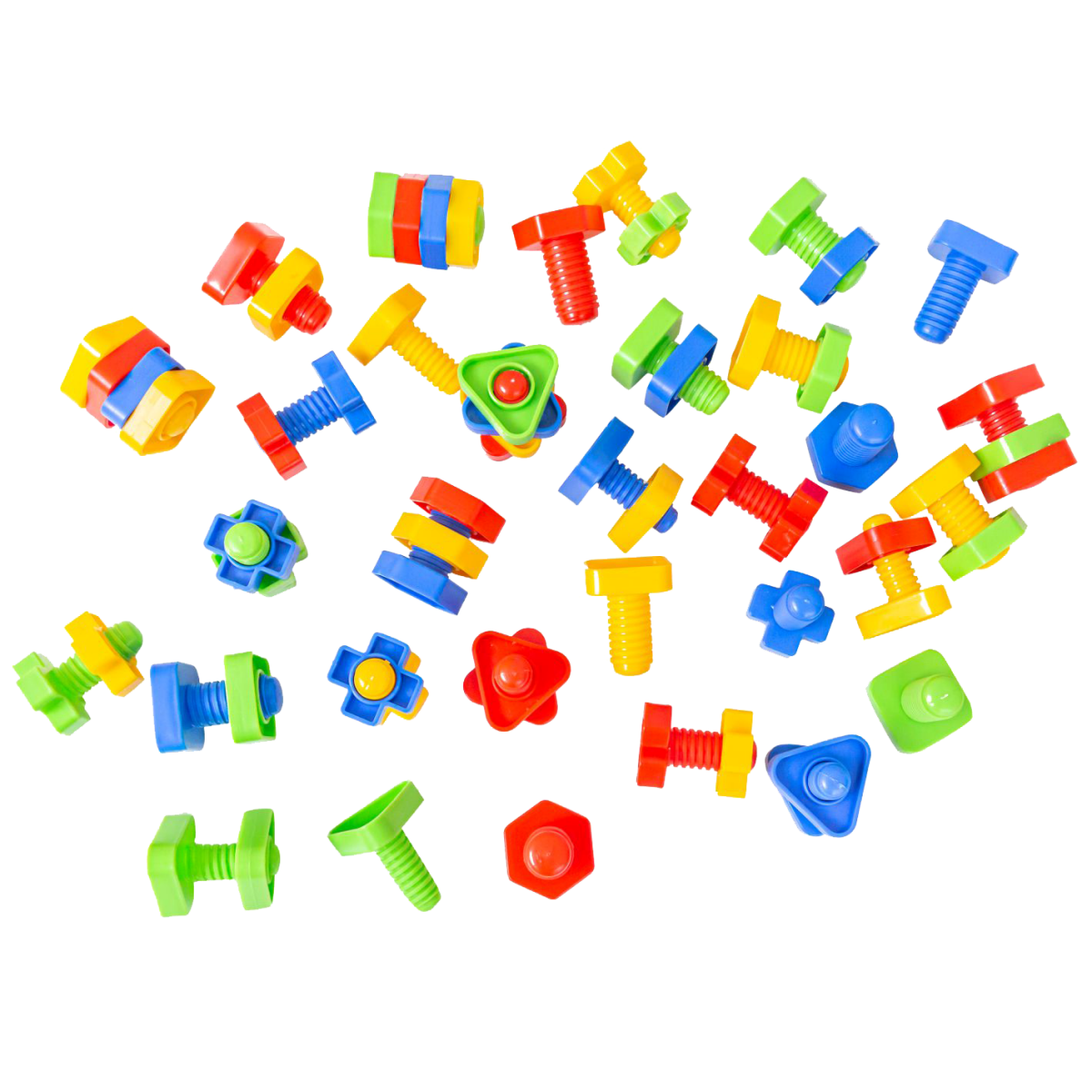 Vidalı Eğitici Şekiller 64 Parça